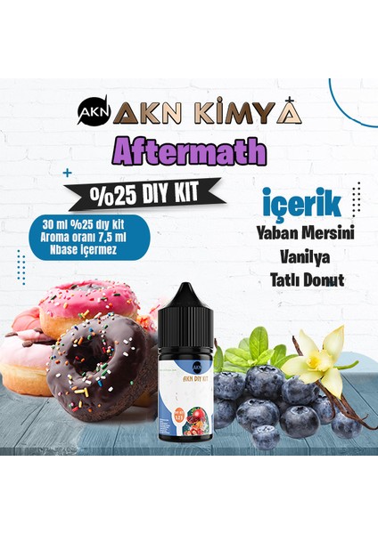 Aftermath Yoğun Dıy Kit Gıda Aroması 30 60 100 ml Dıy Kit Yabanmersini Tatlı Donut ( %25 Oranda Aroma Içerir )