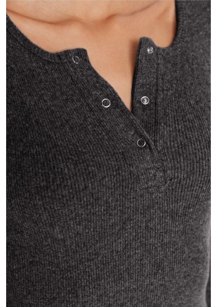 Moda Slim Casual Günlük Rejenere Kaşkorse Örme Kare Yaka Uzun Kol Bodycone Mini Boy Elbise fırsatları