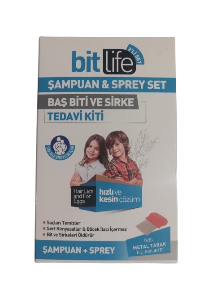 Spreyi 100 ml + Bit Life Şampuanı 100 ml + Demir Tarak Kofre