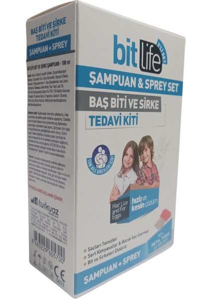 Spreyi 100 ml + Bit Life Şampuanı 100 ml + Demir Tarak Kofre