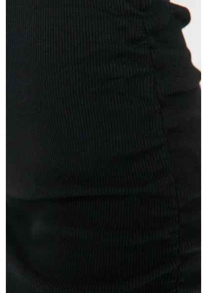 Moda Slim Casual Günlük Rejenere Kaşkorse Örme Kare Yaka Uzun Kol Bodycone Mini Boy Elbise fiyatları