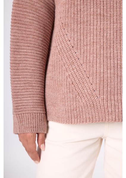 Nikita Selanik Örgü Rahat Kesim Kadin Triko Kazak - Pudra fırsatları