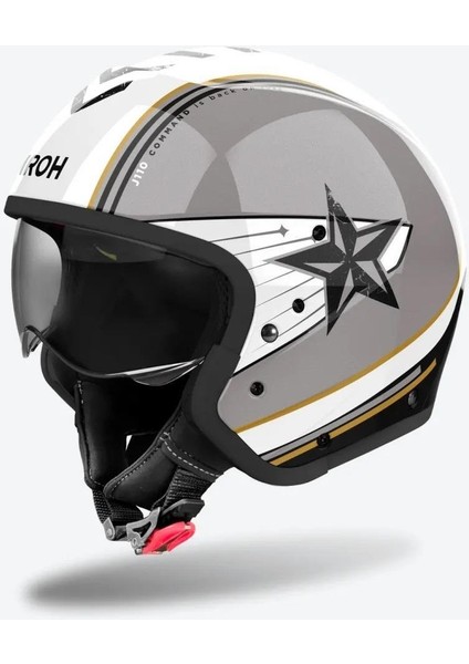 Aıroh J 110 Command Gold Glıtter Kask