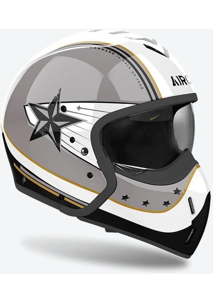 Aıroh J 110 Command Gold Glıtter Kask