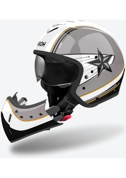 Aıroh J 110 Command Gold Glıtter Kask