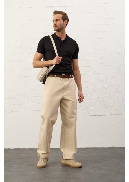 Erkek Yumuşak Dokulu Slim-Fit Kalıp Polo Yaka Ince Triko T-Shirt Siyah - 5008DNGR fırsatları