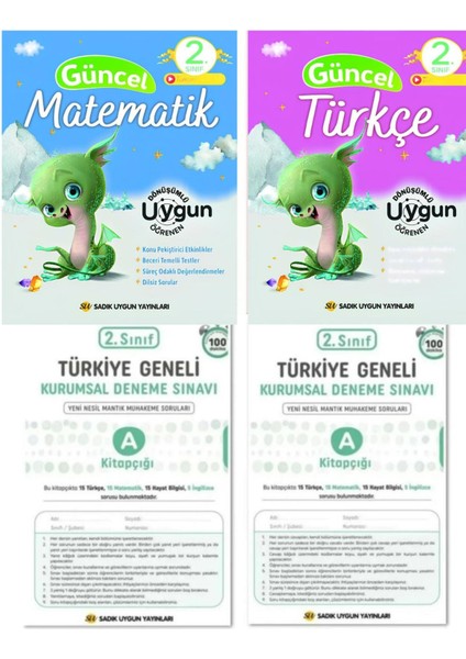 2.sınıf Matematik + Türkçe Etkinlik Kitabı + 2 Adet Deneme Sınavı