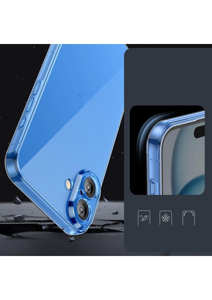 Apple iPhone 16 Pro Kapak Kamera Korumalı Süper Silikon Şeffaf Kılıf