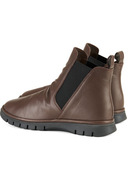 Kelsey Kahve Kadın Lastikli Deri Bot fırsatları