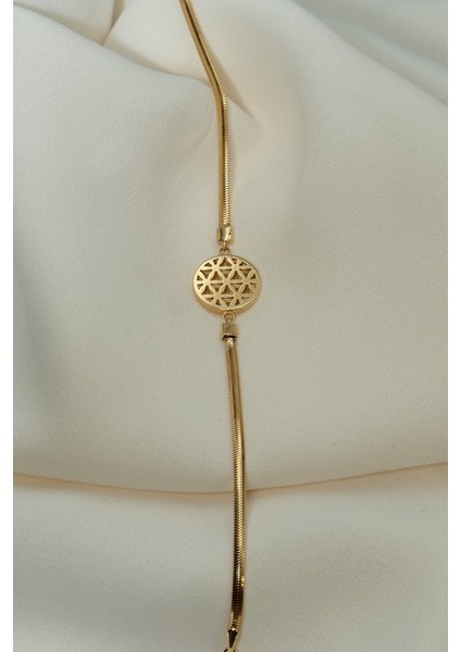 14 Ayar Altın Italyan Yaşam Çiçeği Bileklik fırsatları