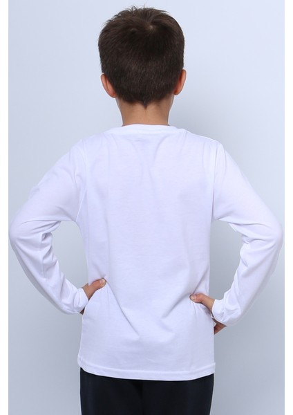 Çocuk Ayyıldız Baskılı Tshirt Uzun Kollu A57