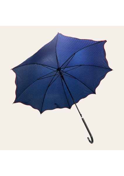 Lacivert Kırmızınoktalı Baston Şemsiye 8 Telli 709880 fiyatları