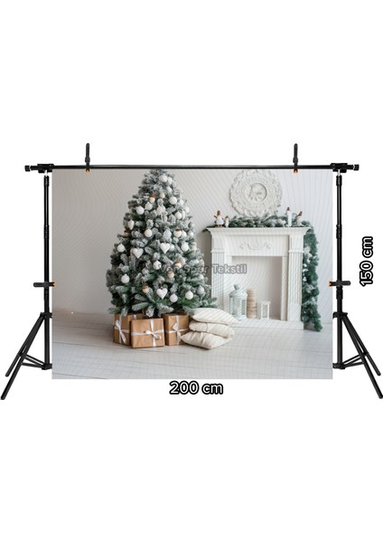 Zarif ve Doğal Noel Ağacı Temalı Stüdyo Fonu 200 x 150 cm Arka Plan fiyatları