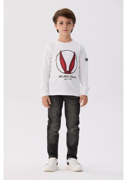 Erkek Çocuk Beyaz T-Shirt