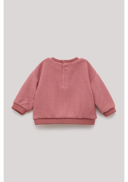 Kız Bebek Pembe Eşofman Üstü Yumuşak Örme Kumaş Cepli Tasarım Lastikli Paça fiyatları