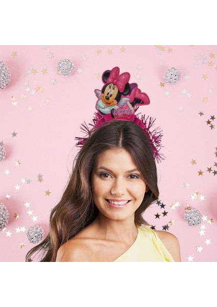 Minnie Mouse Pembe Temalı Çocuk Taçı