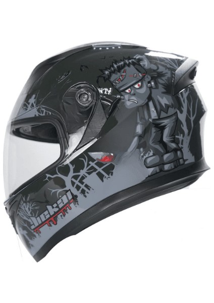 Kapalı Full Face Vizörlü Frankenstein's Monster Kask Xl Beden