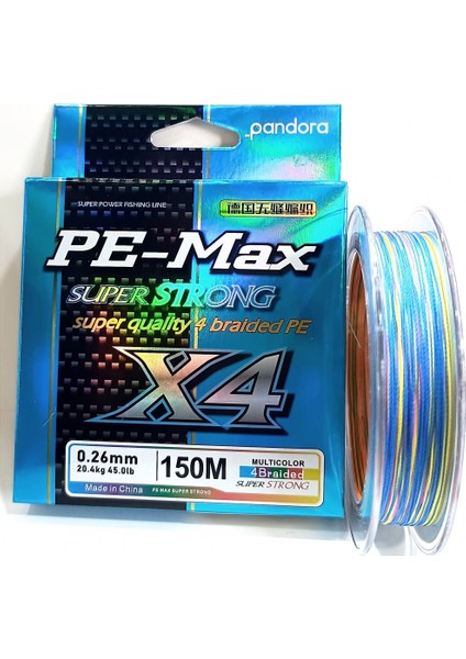 Pe-Max 4x 150MT Multıcolor 0,16MM Misina