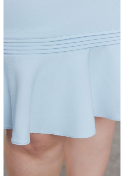 Moda Fit Casual Günlük Finike Dokuma Kare Yaka Truvakar Kol Kol Bodycone Mini Boy Büyük Beden Elbise indirimleri