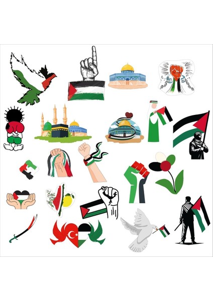 Özgür filistin sticker seti