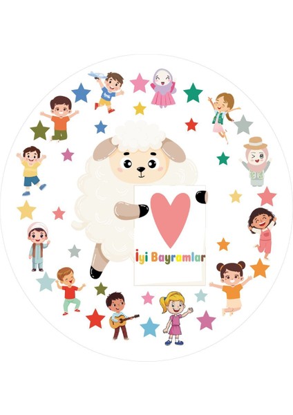 Kurban Bayramı İyi Bayramlar Sticker ( 30 Adet 5 cm)