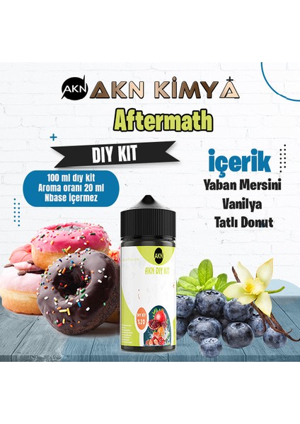 Aftermath Dıy Kit Gıda Aroması 30 60 100 ml Dıy Kit Yabanmersini Tatlı Donut ( %20 Oranda Aroma Içerir )