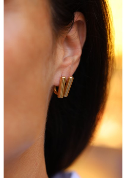 14 Ayar Altın Rulo Küpe