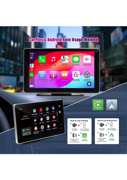 Mpıa M88D Android Auto App Car Play 7" 4K Araç Içi Kamera + Arka Kamera + 128 Gb Hafıza Kartı Hediye