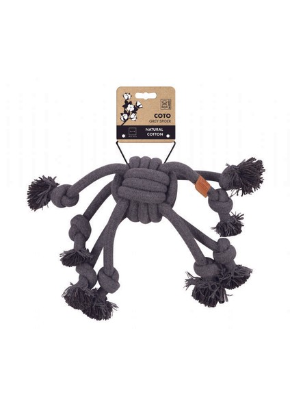 Coto Spider Örgü Köpek Oyuncağı Gri 38CM