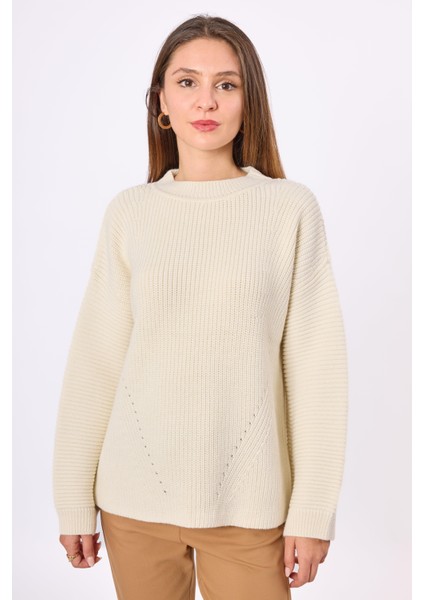 Nikita Selanik Örgü Rahat Kesim Kadin Triko Kazak - Ekru fiyatları