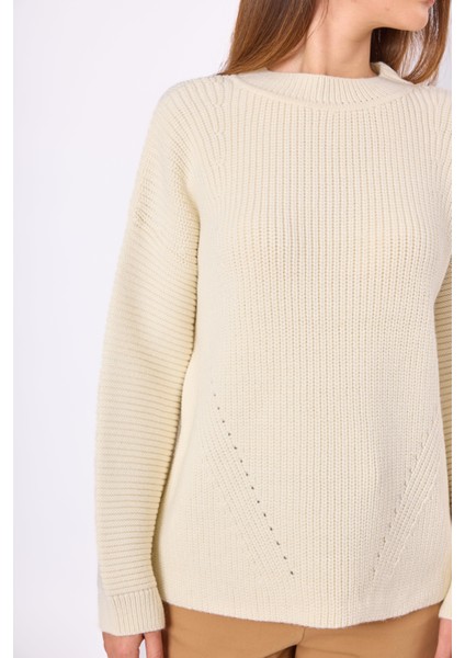 Nikita Selanik Örgü Rahat Kesim Kadin Triko Kazak - Ekru modelleri