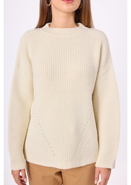 Nikita Selanik Örgü Rahat Kesim Kadin Triko Kazak - Ekru indirimleri
