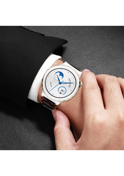 Gt3 Elite Elegance Unisex Akıllı Saat Deri Seramik Kordon Hdiyeli( Nfc Özellikli )