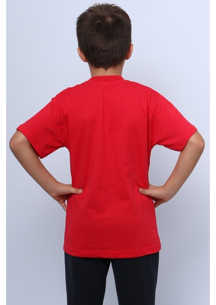 Çocuk Atatürk Ayyıldız Baskılı Tshirt Kısa Kollu A62