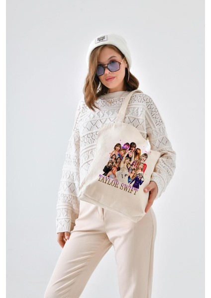 Kanvas Taylor Swift Baskılı Bez Çanta modelleri