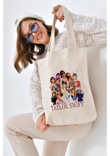Kanvas Taylor Swift Baskılı Bez Çanta indirimleri