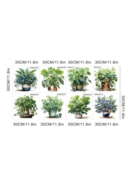 Herseyevinizde Tropikal Bitkiler Duvar Stickerı Model A
