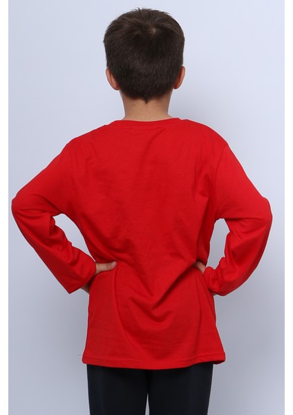 Çocuk Ayyıldız Baskılı Tshirt Uzun Kollu A57
