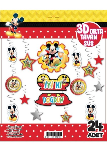 Mickey Mouse 3d Orta Tavan Süsü