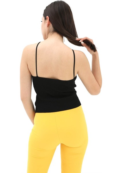 Boyundan Askılı Triko Atlet - Siyah modelleri