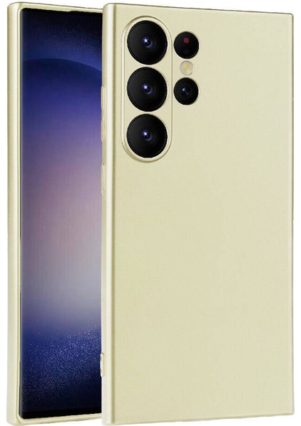 Galaxy S24 Ultra Kılıf Zore Premier Silikon Kapak-Gold