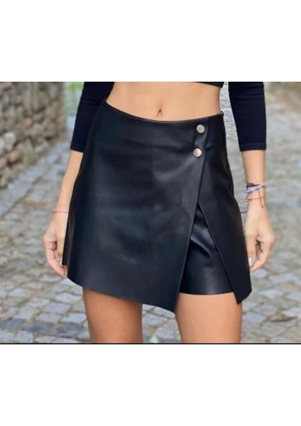 Kadın Suni Deri Şort Etek fırsatları