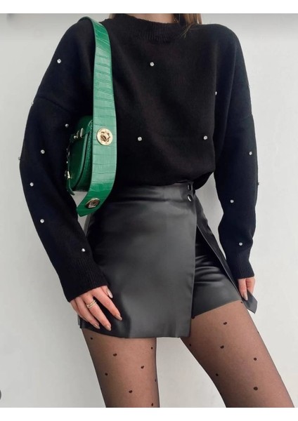 Kadın Suni Deri Şort Etek indirimleri