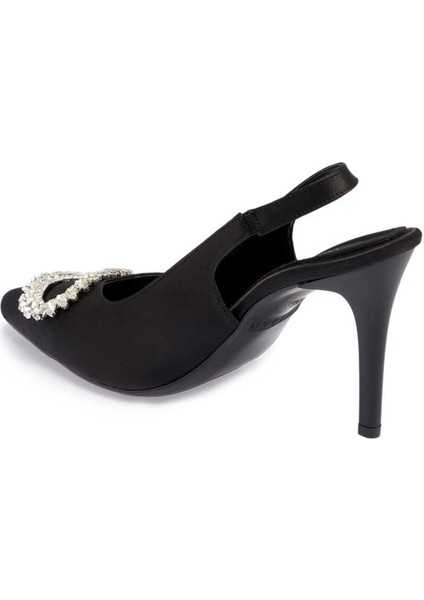Siyah Vegan-Tekstil Kadın Stiletto - K24I1AY67328-A10 Siyah