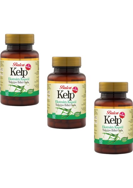 Kelp Ekstraktı + Selenyum 375 Mg 60 Kapsül x 3 Adet
