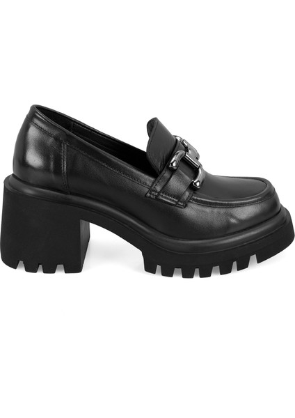 Kassidy Siyah Kadın Topuklu Deri Günlük Ayakkabı fiyatları