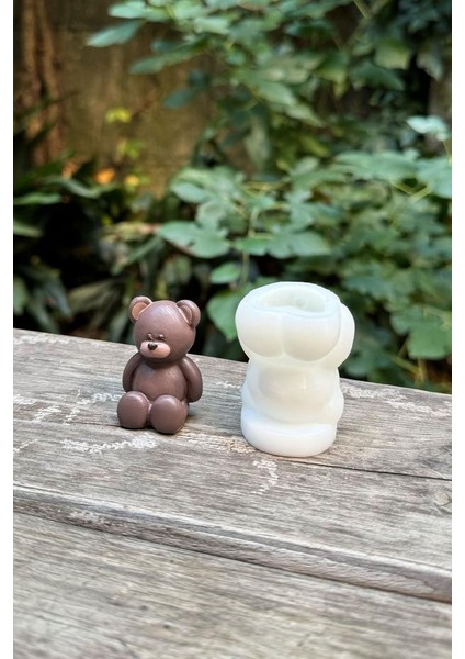 Mini ayıcık silikon mum kalıbı
