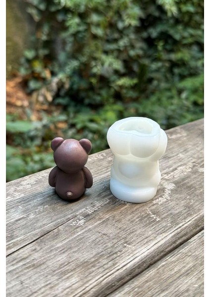 Mini ayıcık silikon mum kalıbı