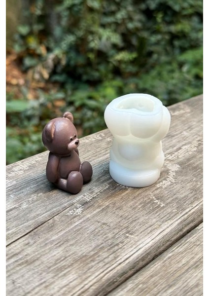 Mini ayıcık silikon mum kalıbı