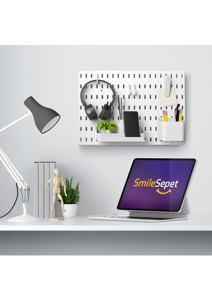 Çok Amaçlı Pano Organizatör Set 1(28 cm x 40 cm )Beyaz- Dübelli fiyatları
